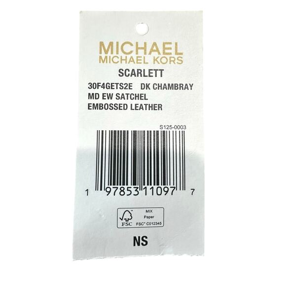 NWT Michael Kors Medium East West Satchel Crocodile Embossed Leather Purse - Picture 8 of 16